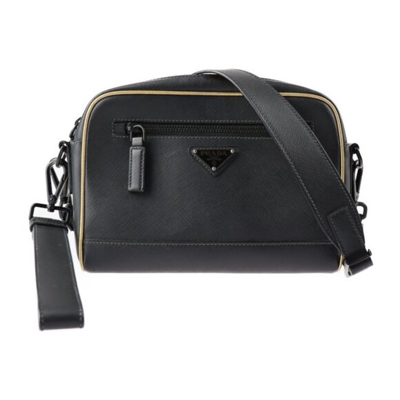 PRADA Black Leather Shoulder Bag - Picture 1 of 10